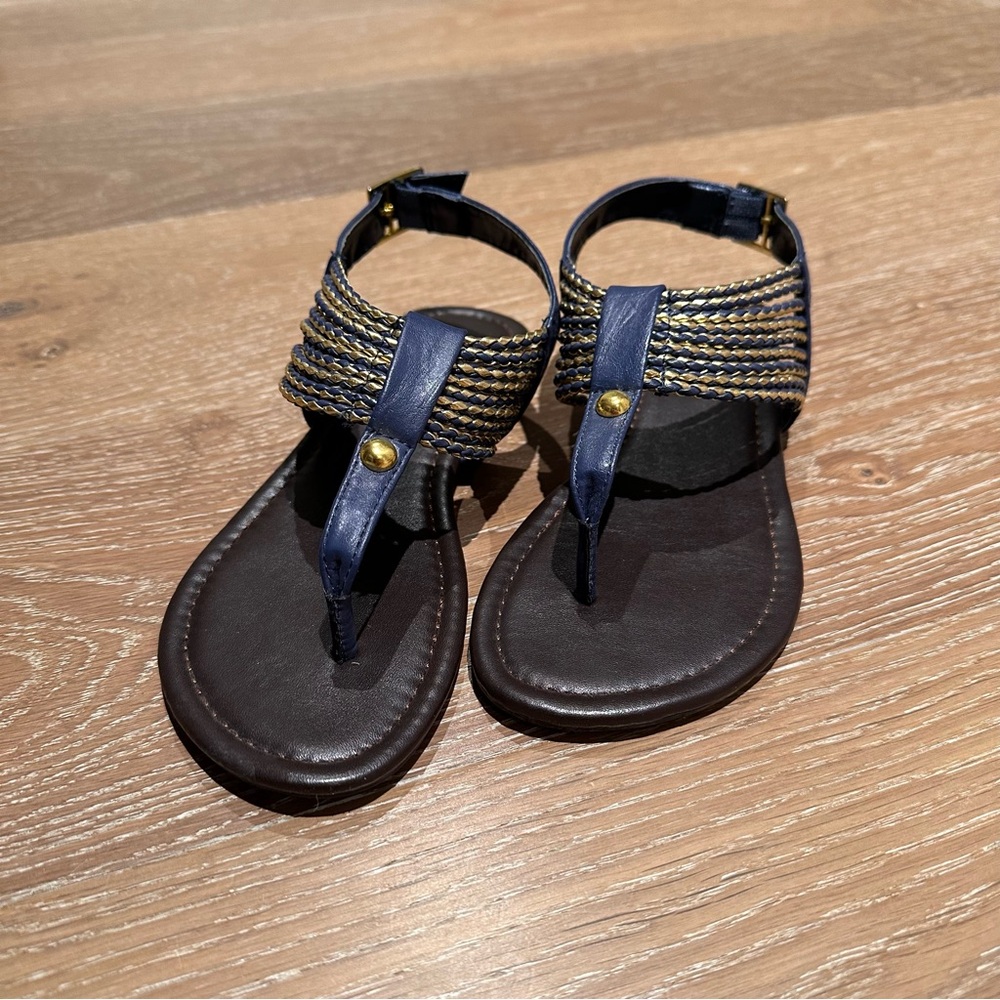 Cityclassified Women Stylish Sandals in Navy and Gold